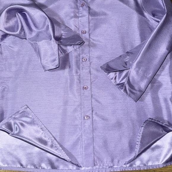 DRAPERS&DAMOS Purple Women's Button-Up Shirt - Picture 7 of 7